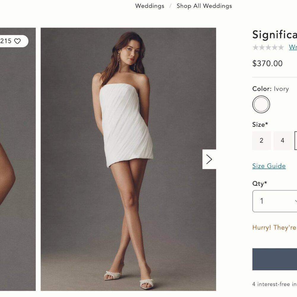 NWT Anthropologie Significant Other Aryn Mini Dress | Size 6 | $390+ Retail